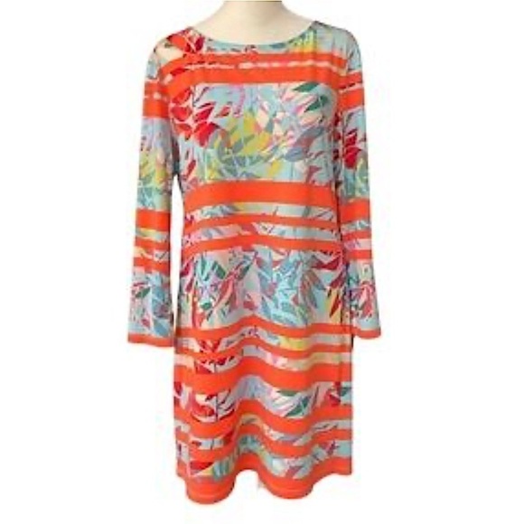 🆕 BCBGMAXAZRIA Noely Stretch 3/4 Sleeve shift Dress SIZE MEDIUM nwt $158 - Picture 10 of 10